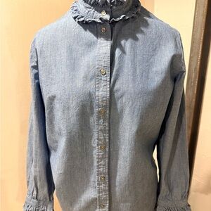 J. Crew Classic Blue Denim Shirt
